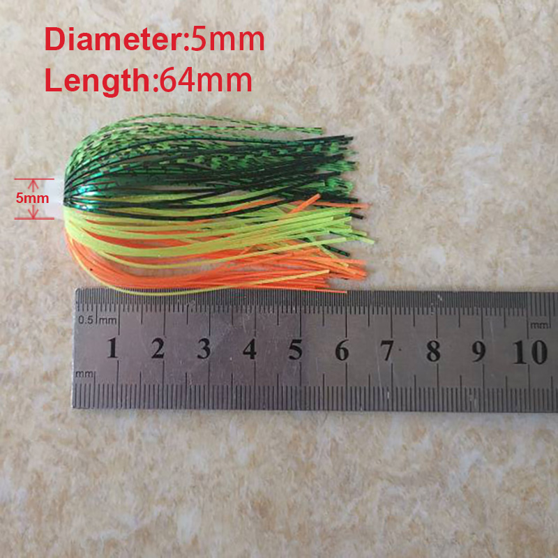 5 pcs/lot 88 Strands 64mm Sili - Fishing Lure Spinnerbait review and price
