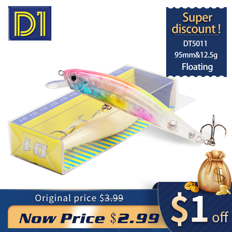 D1 Lure Floating Minnow Wobble - Fishing Lure Jerkbait review and price